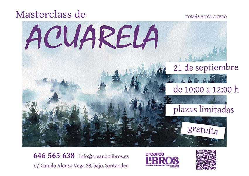 MASTERCLASS DE ACUARELA 21 DE SEPTIEMBRE EN SANTANDER