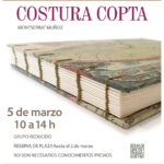 TALLER COSTURA COPTA-CREANDO LIBROS-4 MARZO 2022. Escuela de encuadernación artesanal, cartonaje y técnicas artisticas de Santander.