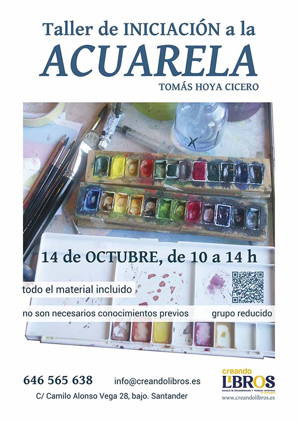 Taller Iniciación a la Acuarela, impartido por Tomás Hoya Cicero en Creando Libros