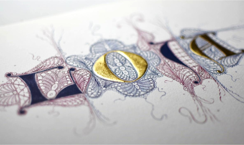 Taller técnicas de dorado, Capitulares góticas en Creando Libros, Santander